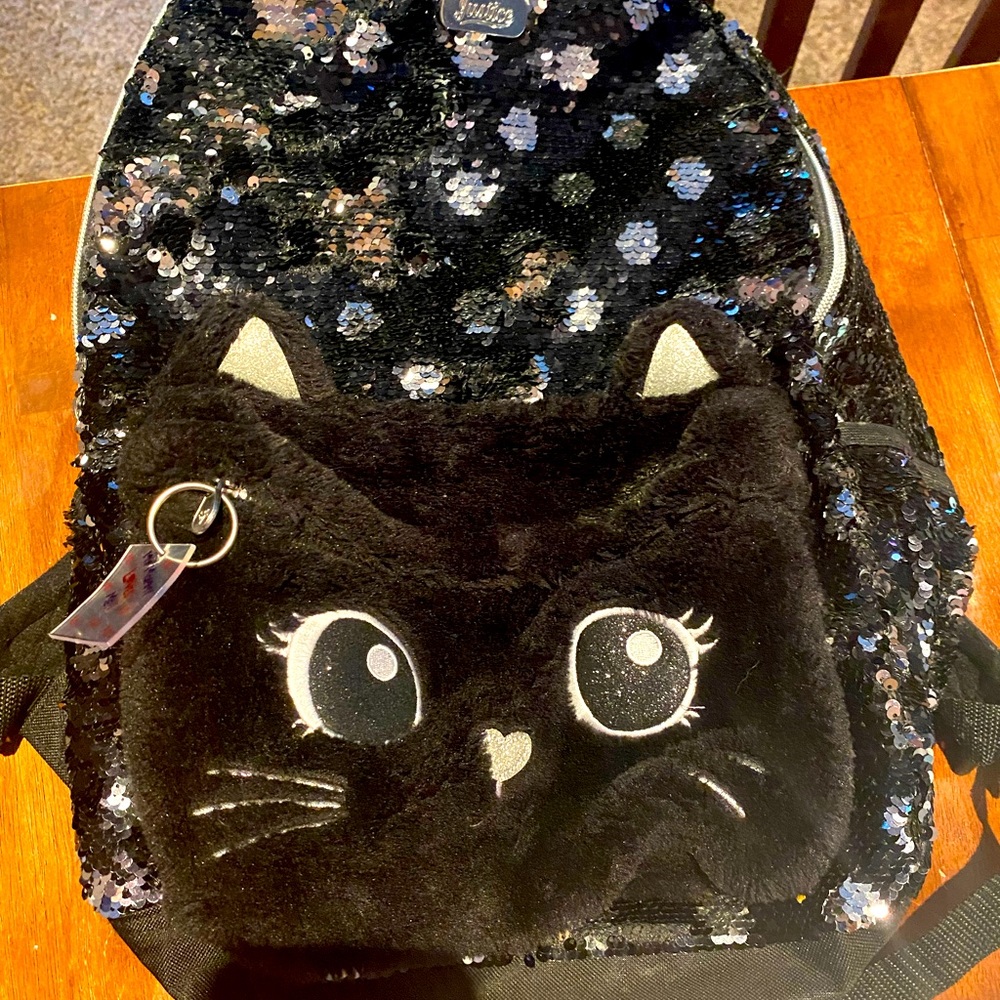 Little girls Justice flipped sequen backpack